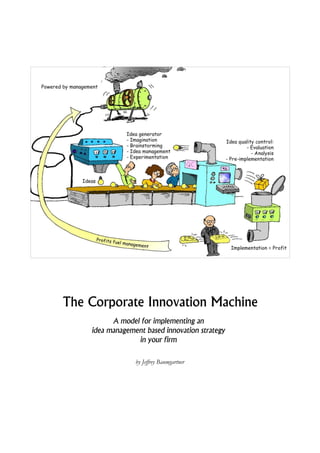 The Corporate Innovation Machine
          A model for implementing an
    idea management based innovation strategy
                 in your firm

                 by Jeffrey Baumgartner
 