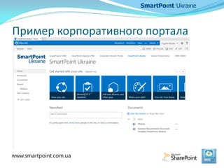 Пример корпоративного портала
www.smartpoint.com.ua
 