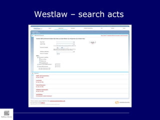 Westlaw – search acts
 