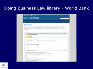 Doing Business Law library - World Bank
 