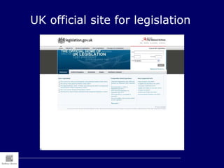 UK official site for legislation
 