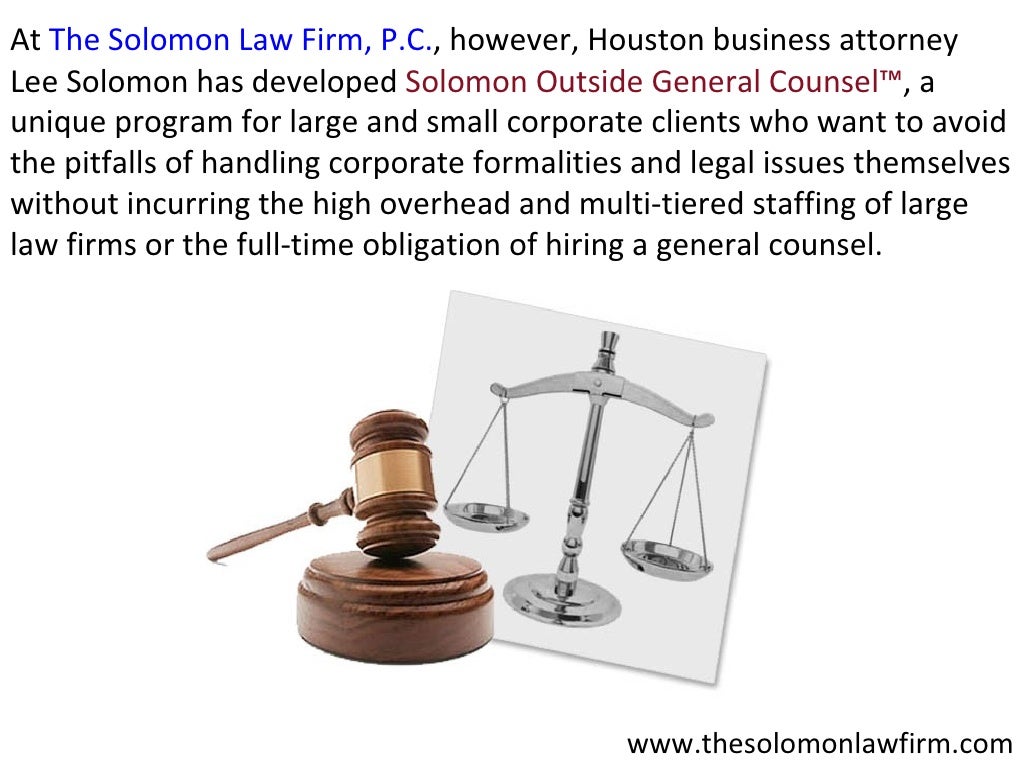 Corporate Lawyers And Outside General Counsel Law Firm In Houston, Texas