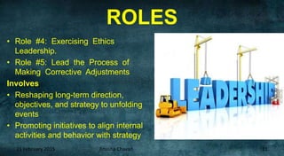 CORPORATE LEADERSHIP Roles & Responsibilities.