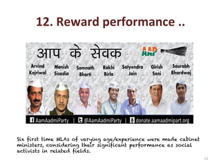 12.	
  Reward	
  performance	
  ..	
  

Six first time MLAs of varying age/experience were made cabinet
ministers, conside...