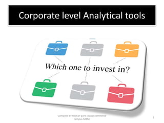 Corporate level Analytical tools
1
Compiled by Roshan pant (Nepal commerce
campus-MBM)
 