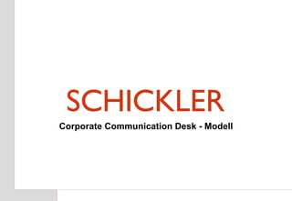Titel
Untertitel
Hamburg, April 2013
Corporate Communication Desk - Modell
 
