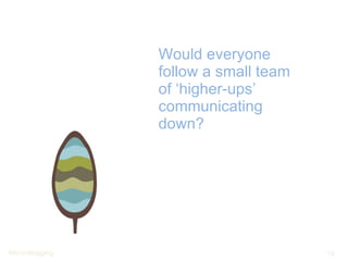 Would everyone follow a small team of ‘higher-ups’ communicating down? 