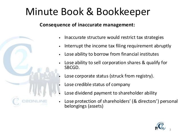 corporate minute book