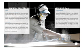 DELIVERING THE BOTTOM LINE                                                                             WORKING WITH kubik
     Trust                                                                                                                        Commitment
     Budgeting and Itemized Accounting                                                                                            What can you expect when you work with us? First: service and execution!
     We tackle cost accounting on a per project basis. Our up-to-the-minute                                                       Your satisfaction is paramount to each of us. We work alongside you
     tracking methods, combined with a computerized docket system, help us                                                        throughout the process to resolve challenges and deliver confidence that
     to determine the financial status of any given project at a glance. We can                                                   your project is running smoothly and successfully. kubik is your partner.
     anticipate final billing amounts, including documented pre-approved
     additions and/or deletions. This attention to detail keeps the project                                                       Our role is to interpret, design and construct world-class exhibits, events
     running smoothly and the budget on track.                                                                                    and environments that convey the theme and meet the project’s
                                                                                                                                  objectives. We are not afraid to offer you imaginative design options to
     Cost Control                                                                                                                 assist with the decision-making process. From managing the minute
     kubik employs an extensive network of suppliers and professionals. We                                                        details to unveiling the final picture, you’ll find that we are a friendly,
     also constantly research cost- effective and efficient production methods                                                    highly professional group who pride ourselves in flawless execution. At
     and mutually beneficial joint ventures. All outside requirements are multi                                                   kubik, we measure our success by the quality of your results.
     tendered to ensure fair market value. When requested, we will supply
     detailed estimates for supplier services based on our experience in the
     marketplace. Estimates are submitted to the client for approval prior to
     commencement of actual production.




© 2008 kubik inc. All rights reserved. 'kubik', 'think kubik' and 'beyond imagination' are registered trademarks of kubik Inc.                                                                         thinkubik.com
 