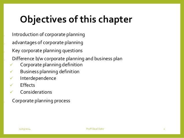 planning definition in business