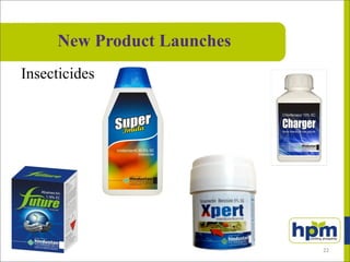 New Product Launches
Insecticides
22
 