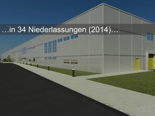 …in 34 Niederlassungen (2014)…
 