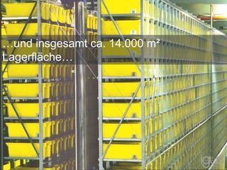 …und insgesamt ca. 14.000 m²
Lagerfläche…
 