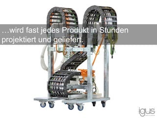 …wird fast jedes Produkt in Stunden
projektiert und geliefert.
 