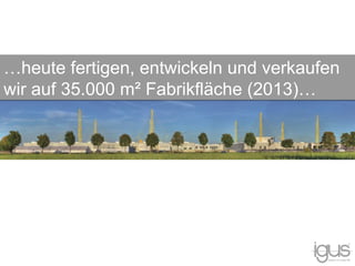 …heute fertigen, entwickeln und verkaufen
wir auf 35.000 m² Fabrikfläche (2013)…
 