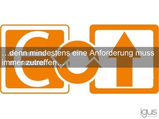 …denn mindestens eine Anforderung muss
immer zutreffen…
 