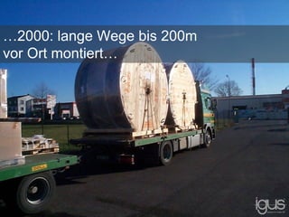 …2000: lange Wege bis 200m
vor Ort montiert…
 
