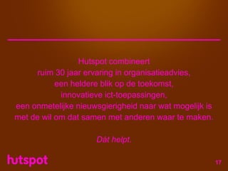 Corporate Presentatie Hutspot - Augustus 2008