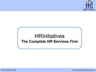 HRInitiatives The Complete HR Services Firm 