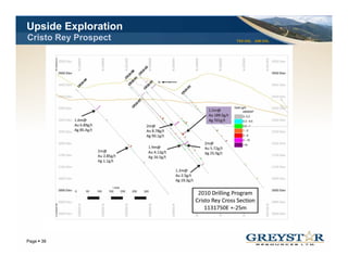 Upside Exploration
Cristo Rey Prospect   TSX:GSL AIM:GSL




                                        YOUR LOGO
Page 38
 