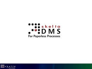 Solution Description

Skelta Accounts Payable Solution is a completely web-based, vendor invoice processing solution that

       Streamlines the order-to-pay cycle

       Automates invoice verifications and approvals by
       activity owners

       Provides out-of-the-box processes for processing
       invoices with POs, expense vouchers, recurring
       payments and expense accruals

       Offers advanced document management system
       capabilities

       Transforms paper-based approvals to electronic
       approvals

       Work in Progress - Interfaces with leading ERP like SAP
       and others
 