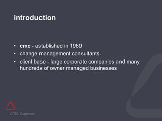 CMC Corporate Presentation | PPTX