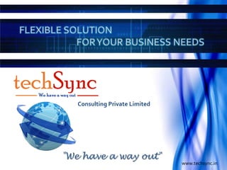 Consulting Private Limited

SO
"We have a way out"

www.techsync.in

 