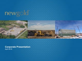 Corporate Presentation
April 2016
 
