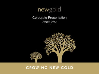 Corporate Presentation
      August 2012
 
