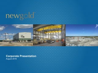 Corporate Presentation
August 2016
 