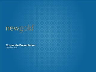 Corporate Presentation
December 2015
 