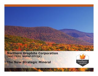 Northern Graphite Corporation
(NGC:TSXV, NGPHF:OTCQX)

The New Strategic Mineral
 