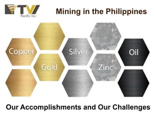 Mining in the Philippines




Our Accomplishments and Our Challenges
 