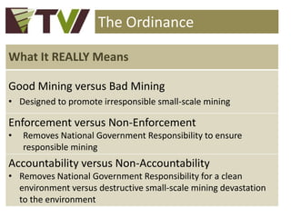 TVI Pacific - Accomplishments & Challenges - December 2011