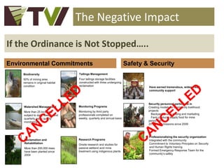 The Negative Impact

If the Ordinance is Not Stopped…..
Environmental Commitments                                         ...