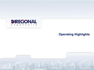 Operating Highlights
11
 