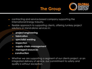 Global Energy Group Capability Profile