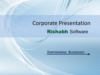 Corporate Presentation It Rspl | PPT