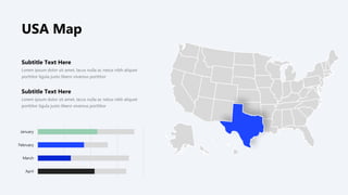 April
March
February
January
Subtitle Text Here
Lorem ipsum dolor sit amet, lacus nulla ac netus nibh aliquet
porttitor ligula justo libero vivamus porttitor
Subtitle Text Here
Lorem ipsum dolor sit amet, lacus nulla ac netus nibh aliquet
porttitor ligula justo libero vivamus porttitor
USA Map
 
