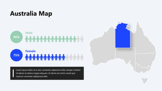 Lorem ipsum dolor sit a met, connecter adipescent elite, temper incident
Ut labore et dolore magna aliquant. Ut denim ad minim venial quiz
nostrum connecter adipescent elite.
95%
75%
Male
Female
Australia Map
 