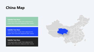 Subtitle Text Here
Lorem ipsum dolor sit abet. Dolor adipescent the
graphic elite Consecutive adipescent dolor viramas.
Subtitle Text Here
Lorem ipsum dolor sit abet. Dolor adipescent the
graphic elite Consecutive adipescent dolor viramas.
Subtitle Text Here
Lorem ipsum dolor sit abet. Dolor adipescent the
graphic elite Consecutive adipescent dolor viramas.
China Map
 