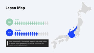 Lorem ipsum dolor sit a met, connecter adipescent elite, temper incident
Ut labore et dolore magna aliquant. Ut denim ad minim venial quiz
nostrum connecter adipescent elite.
95%
75%
Male
Female
Japan Map
 