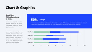 Good Idea
Makes Everything
is Better
Lorem ipsum is simply free text
available. Aenean eu leo quam.
Pellentesque ornare sem lecinia
quam venenatis.
Lorem ipsum is simply free text
available. Aenean eu leo quam.
Pellentesque ornare sem lecinia
quam venenatis. Lorem ipsum is
simply free text available. Aenean
eu leo quam. Pellentesque ornare
sem lacuna quam venenatis.
Lorem ipsum is simply free text available. Aenean eu leo quam. Pellentesque ornare sem lecinia quam venenatis.
Lorem ipsum text available. Aenean eu leo quam. Pellentesque ornare sem lecinia quam venenatis.”
50% Design
0 2 4 6 8 10 12 14
Title Text
Title Text
Title Text
Title Text
Chart & Graphics
 