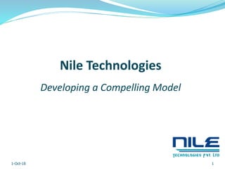 Nile Technologies
Developing a Compelling Model
1-Oct-18 1
 
