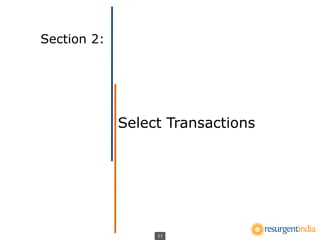 11
Select Transactions
Section 2:
 