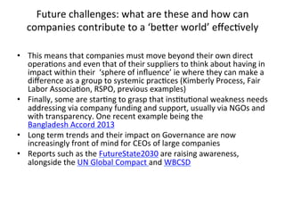 Corporate responsibility implementation, strategy, regulation and trends presentation Slide 14
