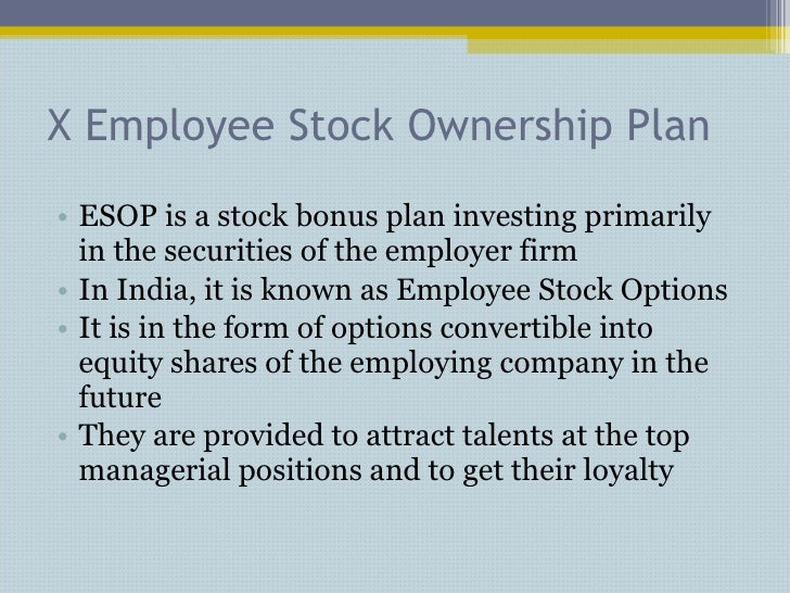 Employee stock options merger