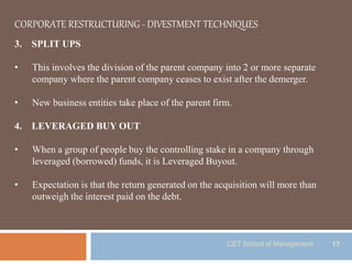 Split Ups Corporate restructuring | PPTX