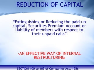 Liability Management Restructuring Corporate Restructuring Regulatory Framework For Listed Companies ...