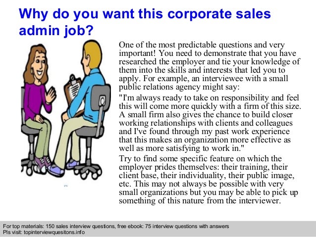 Corporate sales admin interview questions and answers copy